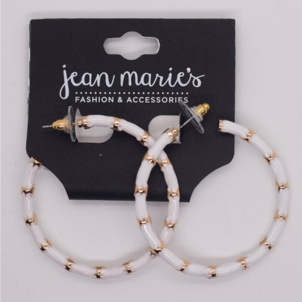 Enamel Hoop Earrings